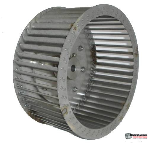Single Inlet 304 Stainless Steel Blower Wheel 6-1/2" D 3-1/8" W 3/8" Bore-Counterclockwise  rotation- SKU: 06120304-012-HD-SS304-CCW