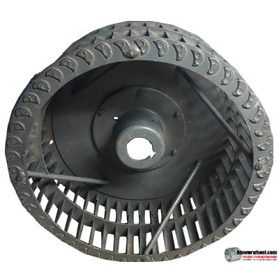 Single Inlet Blower Wheel 13-3/4" Diameter 5" Width 1-5/8" Bore with Clockwise Rotation with re-rods and rings SKU: 13240500-120-S-T-CW-R-W-001