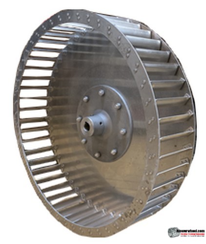 Single Inlet Aluminum Blower Wheel 18" D 4-1/8" W 3/4" Bore-Clockwise  rotation- with inside hub SKU: 18000404-024-HD-A-CW