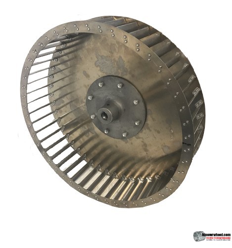 Single Inlet Steel Blower Wheel - Clockwise Rotation - Heavy Duty - 1" Bore - Inside Hub - SKU 13080304-100-HD-S-CW-003-Q1