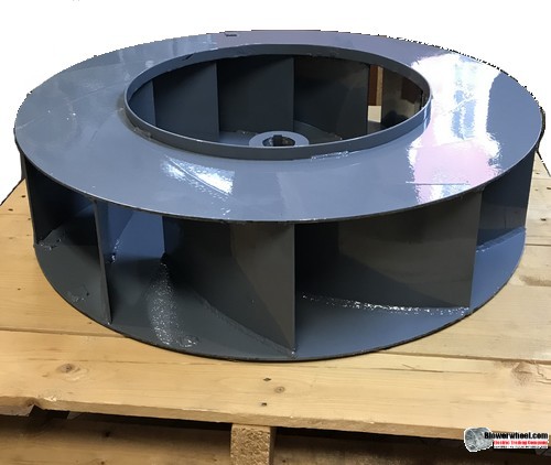 Backward Incline Steel Blower Wheel 14" D 5" W 1-1/8" Bore-Clockwise  rotation- with inside hub and nine blades SKU: BIW14000500-P104-HD-S-BLADE9-CW