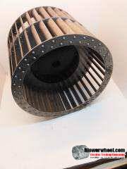 Double Inlet Steel Blower Wheel 10-13/16" Diameter 9-1/4" Width 1" Bore Clockwise rotation with a Single Neck Hub