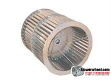 Double Inlet 316 Stainless Steel Blower Wheel 9" Diameter 9-1/4" Width 1" Bore Clockwise rotation with Single Neck Hub and Re-Rods