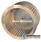 Single Inlet Steel Blower Wheel 12-3/8" Diameter 6" Width 1" Bore Counterclockwise rotation with an Inside Hub and Re-Rods