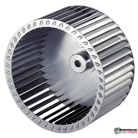 Single Inlet Steel Blower Wheel 7-1/2" Diameter 2-3/8" Width 5/8" Bore with Counterclockwise Rotation SKU: 07160212-020-S-T-CCW-001