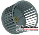 Single Inlet Steel Blower Wheel 6-5/16" Diameter 2-5/16" Width 1/2" Bore with Clockwise Rotation SKU: 06100210-016-S-AA-CW-02