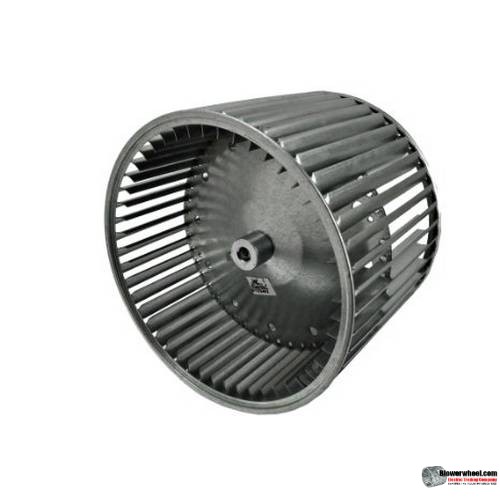 Lau Double Inlet Galvanized Steel Blower Wheel 9-1/2" diameter 9-1/2" width 1" bore  Center Disc Clockwise Rotation