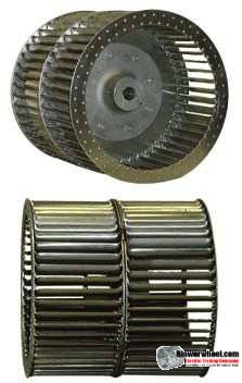 Double Inlet Steel Blower Wheel 16-1/2" D 15-1/4" W 1-11/16" Bore-Clockwise-Counterclockwise  rotation- with double hub SKU: 16161508-122-HD-S-CCWCWDW
