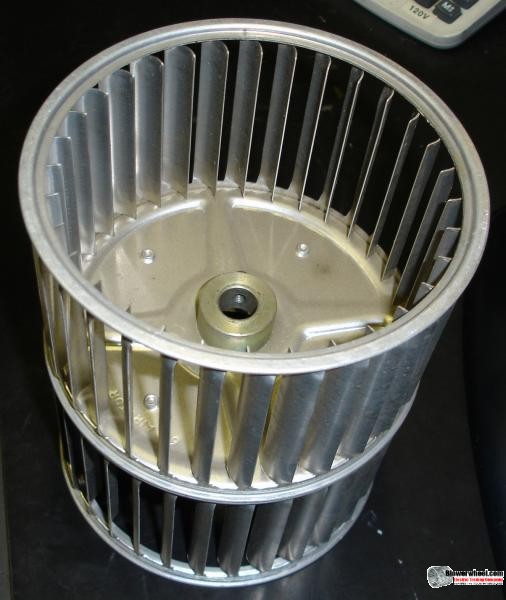 Lau Double Inlet Aluminum with Steel Hub Blower Wheel 5-3/4" diameter 5-7/8" width 1/2" bore Counterclockwise Rotation