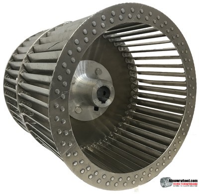 Double Inlet Steel Blower Wheel 8-1/4" D 8-7/8" W 15/16" Bore-Clockwise  rotation- with single neck hub and re-rods SKU: 08080828-030-HD-S-DICW-R