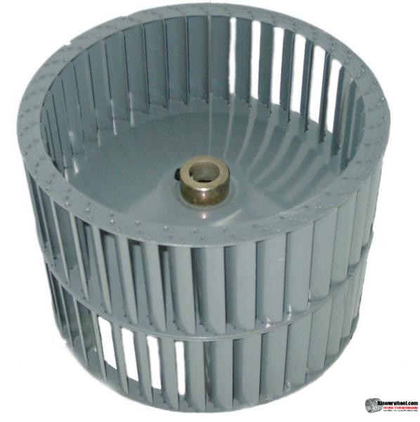 Double Inlet Aluminum Blower Wheel 9" D 6-1/4" W 1/2" Bore-Counterclockwise  rotation- SKU: 09000608-016-HD-A-CCWDW
