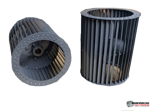 Double Inlet Aluminum Blower Wheel - Clockwise Rotation - Heavy Duty -Steel- 9" D-9-1/4" W- 1" Bore - Single Neck Hub- SKU 09000908-100-HD-A-CWDW-003-Q1