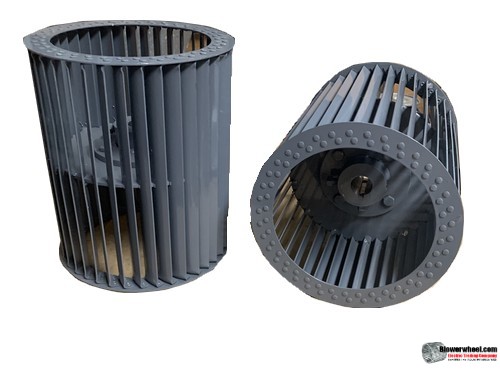 Double Inlet Galvanized Steel Blower Wheel 8-1/16" D 5-1/2" W 1/2" Bore-Counterclockwise  rotation-Available as Supplies Last- SKU: 08020516-016-HD-GS-CCWDW