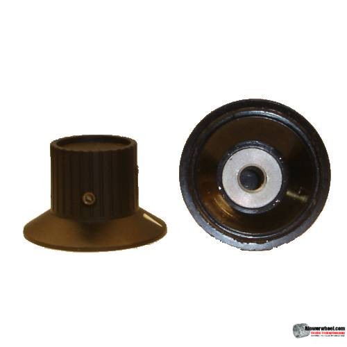 Top-Hat-Design-2-set-screw-with indicator. Total Height: 15/16”;Top Height:  ¾”,Top Diameter: 7/8”,Bottom Diameter: 1-1/2”,Inside diameter: ¼”