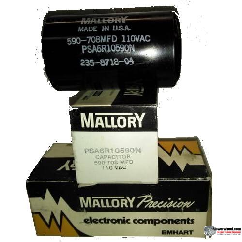 Capacitor - Mallroy - cap-590/708-110v-AC -sold as NEW