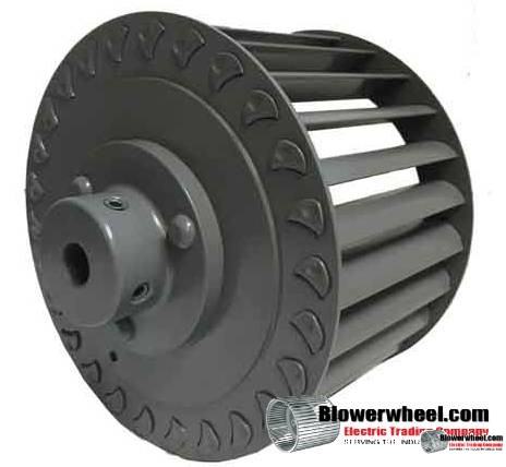 Single Inlet Steel Blower Wheel 7" D 3-1/8" W 1/2" Bore-Clockwise  rotation- with outside hub SKU: 07000304-016-HD-S-CW-O