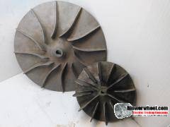 Paddle Wheel Cast Aluminum Blower Wheel 13-1/2" Diameter 1-1/2" Width 11/16" Bore with Clockwise-Counterclockwise Rotation SKU: PW13160116to0018-022-CastA-Blade12Flat-Radial-Design-01