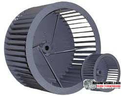Single Inlet Steel Blower Wheel 6" Diameter 3-1/8" Width 1/2" Bore Counterclockwise rotation with an Inside Hub and Re-Rods