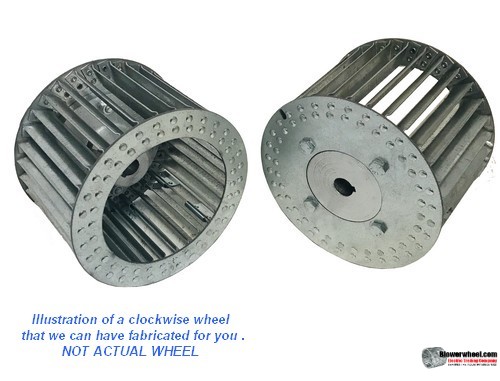 Single Inlet Steel Blower Wheel 13-1/4" D 3-1/8" W 28mm Bore-clockwise  rotation- with IN-OUT Hub  SKU: 13080304-28mm-HD-S-CW-IH-OH