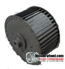 Single Inlet Steel Blower Wheel 6" Diameter 3-1/8" Width 1/2" Bore Clockwise rotation with Outside Hub and Re-Rods