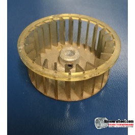 Single Inlet Plastic Blower Wheel 2-1/4" Diameter 7/8" Width 1/4" Bore with Clockwise Rotation SKU: 02080028-008-PS-CW-01