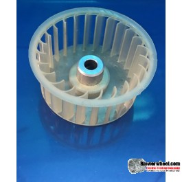Single Inlet Plastic Blower Wheel 2-1/4" Diameter 1" Width 1/4" Bore with Counterclockwise Rotation SKU: 02080100-008-PS-CCW-01