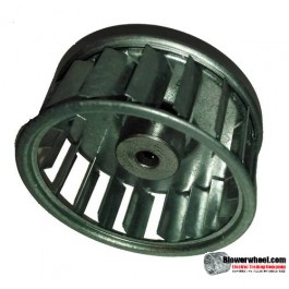 Single Inlet Blower Wheel 2-1/2" Diameter 1" Width 1/4" Bore with Clockwise Rotation SKU: 02160100-008-S-AA-CW-04