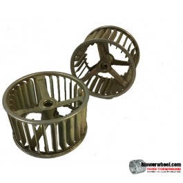 Single Inlet Galvanized Steel Blower Wheel 2-1/2" Diameter 1-3/8" Width 1/4" Bore with Clockwise Rotation SKU: 02160112-008-GS-AA-CW-001