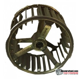 Single Inlet Blower Wheel 2-1/2" Diameter 1-7/16" Width 1/4" Bore with Clockwise Rotation SKU: 02160114-008-GS-AA-CW-SP-001