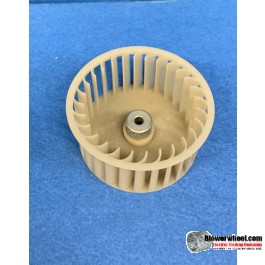 Single Inlet Plastic Blower Wheel 2-3/4" Diameter 1-1/4" Width 1/8" Bore with Counterclockwise Rotation SKU: 02240104-004-PS-CCW-01