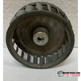Single Inlet Steel Blower Wheel 2-15/16" Diameter 1" Width 5/16" Bore with Clockwise Rotation SKU: 02300100-008-GS-AA-CW-001