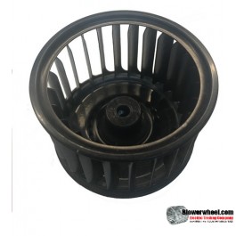 Single Inlet Aluminum Blower Wheel 3" Diameter 1-7/8" Width 1/4" Bore with Counterclockwise Rotation SKU: 03000128-008-A-AA-CCW-001