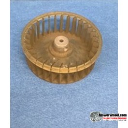 Single Inlet Plastic Blower Wheel 3-3/16" Diameter 1-1/8" Width 1/8" Bore with Counterclockwise Rotation SKU: 03060104-004-PS-CCW-01