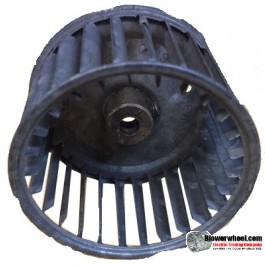 Single Inlet Steel Blower Wheel 3-3/16" Diameter 1-7/8" Width 5/16" Bore with Clockwise Rotation SKU: 03060128-010-S-AA-CW-001