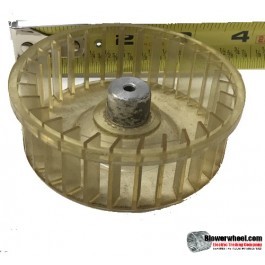 Single Inlet Plastic Blower Wheel 3-3/4" Diameter 1" Width 1/8" Bore with Counterclockwise Rotation SKU: 03240100-004-PS-CCW-01