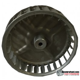 Single Inlet Aluminum Blower Wheel 3-3/4" Diameter 1" Width 1/4" Bore with Counterclockwise Rotation SKU: 03240100-008-A-AA-CCW-001