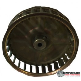 Single Inlet Steel Blower Wheel 3-3/4" Diameter 1" Width 1/4" Bore with Clockwise Rotation SKU: 03240100-008-S-AA-CW-001