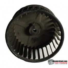 Single Inlet Steel Blower Wheel 3-3/4" Diameter 1-7/8" Width 1/4" Bore with Counterclockwise Rotation SKU: 03240128-008-S-AA-CCW-001