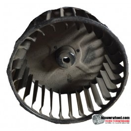 Single Inlet Steel Blower Wheel 3-3/4" Diameter 1-7/8" Width 1/4" Bore with Clockwise Rotation SKU: 03240128-008-S-AA-CW-001
