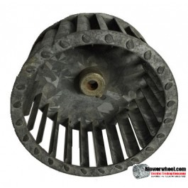 Single Inlet Steel Blower Wheel 3-3/4" Diameter 2" Width 5/16" Bore with Clockwise Rotation SKU: 03240200-010-S-T-CW-001