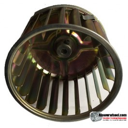 Single Inlet Steel Blower Wheel 3-3/4" Diameter 2-7/16" Width 1/4" Bore with Counterclockwise Rotation SKU: 03240214-008-S-AA-CCW-001