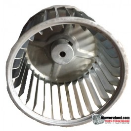 Single Inlet Steel Blower Wheel 3-3/4" Diameter 3" Width 1/4" Bore with Clockwise Rotation SKU: 03240300-008-S-AA-CW-001