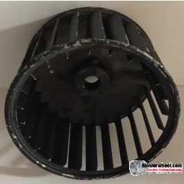 Single Inlet Steel Blower Wheel 4-1/8" Diameter 2-1/2" Width 1/2" Bore with Counterclockwise Rotation SKU: 04040216-016-S-AA-CCW-001