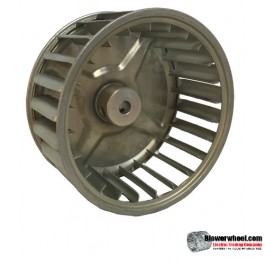 Single Inlet Aluminum Blower Wheel 4-1/4" Diameter 2" Width 5/16" Bore with Clockwise Rotation SKU: 04080200-010-A-AA-CW-001