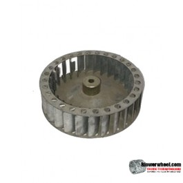 Single Inlet Steel Blower Wheel 4-1/2" Diameter 1-1/4" Width 1/4" Bore with Counterclockwise Rotation SKU: 04160108-008-S-T-CCW-001