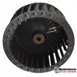 Single Inlet Steel Blower Wheel 4-1/2" Diameter 2" Width 5/16" Bore with Counterclockwise Rotation SKU: 04160200-010-S-T-CCW-001