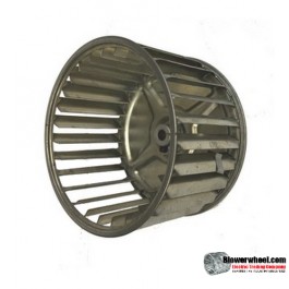 Single Inlet Galvanized Steel Blower Wheel 4-3/4" Diameter 2-7/8" Width 5/16" Bore with Counterclockwise Rotation SKU: 04240228-010-GS-AA-CCW-001