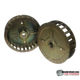 Single Inlet Steel Blower Wheel 4-13/16" Diameter 1" Width 1/2" Bore with Clockwise Rotation SKU: 04260100-016-S-T-CW-001