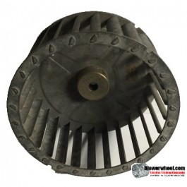 Single Inlet Steel Blower Wheel 4-13/16" Diameter 2-5/16" Width 5/16" Bore with Counterclockwise Rotation SKU: 04260210-010-S-T-CCW-001