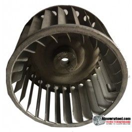 Single Inlet Steel Blower Wheel 5" Diameter 2-7/8" Width 1/2" Bore with Clockwise Rotation SKU: 05000228-016-S-AA-CW-001